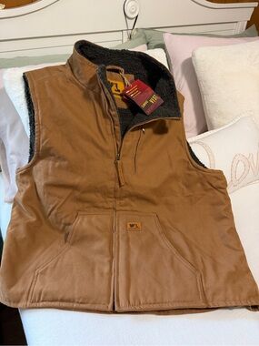 Wells Lamont Men’s Canvas Sherpa - Lined Work Vest 2 XL